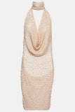 Halter-Sequin Mini Dress