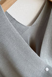 V-Neck Open Front Knit Cape