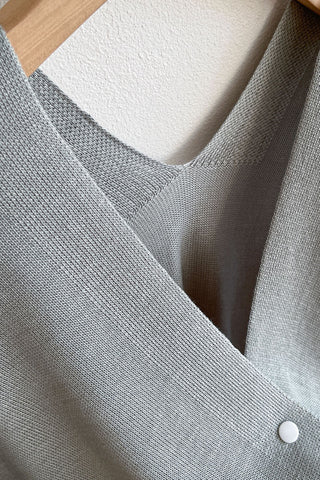 V-Neck Open Front Knit Cape
