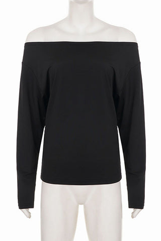 Lace Back Long Sleeve Blouse