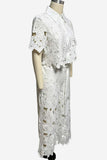 Floral Lace Pants Set