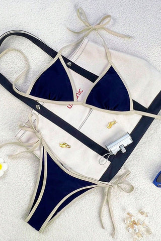 Tie-Back Halter Bikini Sets