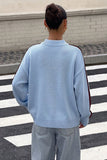 Striped Sleeve Toggle Front Knit Cardigan
