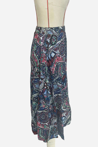 Bohemian Print Flowy Skirt