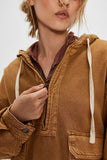 Long Sleeve Drawstring Zip Hoodie