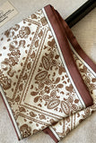 Printed Satin Skinny Scarf Belt