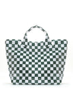 Striped Tote Bag with Glossy Finish