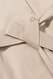 Notched Collar Belted Wrap Coat