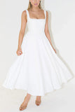 Square-Neck Midi Dress