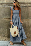 Smocked Gingham Maxi Dress