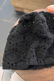 Floral Crochet Slouchy Beanie Hat