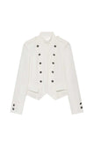 Double-Breasted Stand Collar Military Jacket