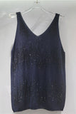 Sequin V-Neck Sleeveless Tank