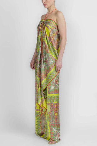 Paisley Halter Neck Wide-Leg Pants Set