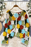 Crochet V-Neck Long Sleeve Cardigan
