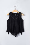 Studded Fringe Sleeveless Tank Top