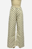 Polka-Dot Wide Leg Jeans