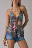 Tie-Front Halter Camisole