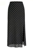 High-Waist Side-Slit Midi Skirt
