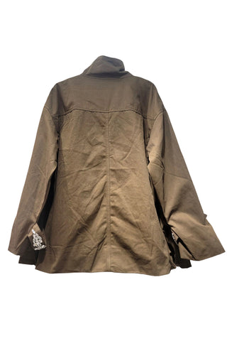 Embellished Collared Button-Front Jacket