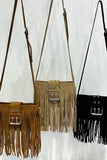 Fringe Buckle Crossbody Bag