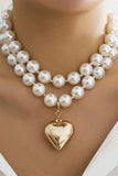 Heart Pendant Choker Necklace