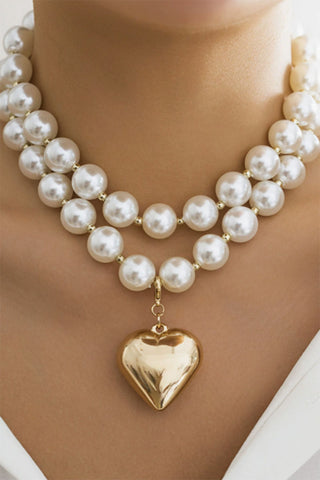 Heart Pendant Choker Necklace