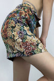 Floral Jacquard Tube Top Skirt Set