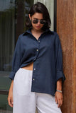 Button-Front Collared Shirt