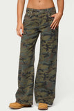Studded Wide-Leg Straight Jeans