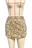 Sequin A-Line Mini Skirt