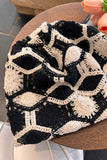 Floral Crochet Slouchy Beanie Hat
