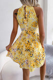 Halter Neck Floral Casual Dress