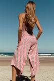 Strapless Striped Jumpsuit