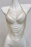 Multi-Layer Pearl Chain Body Jewelry