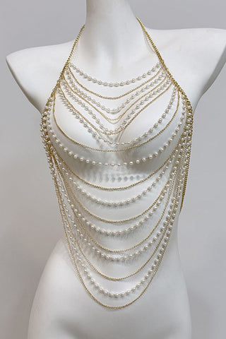 Multi-Layer Pearl Chain Body Jewelry