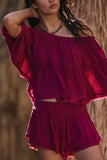 Off-Shoulder Relaxed Short Set