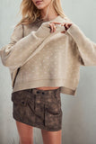 Heart Knit Crew Neck Sweater