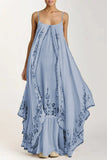 Flowing Maxi Dress with Layered Design