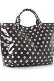 Polka Dot Structured Carryall Tote