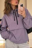 Half-Zip Hooded Anorak Jacket