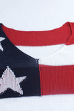 Star Stripe V-Neck Knit Top