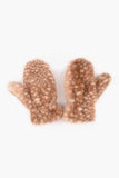 Spotted Faux Fur Mitten Gloves