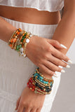 Multi-Strand Beaded Charm Bracelet Set