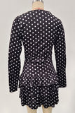 Leopard Print Ruffle Long Sleeve Mini Dress