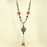 Braided Beaded Pendant Necklace