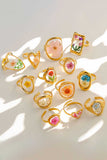Floral Resin Statement Ring
