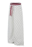 Polka Dot Drawstring Wide-Leg Casual Pants