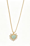 Tone Heart Pendant Necklace