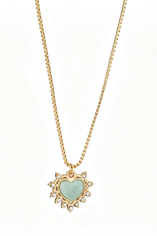 Tone Heart Pendant Necklace